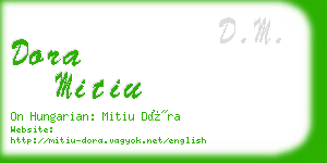 dora mitiu business card